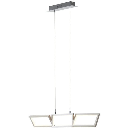 Brilliant Tunar LED Pendelleuchte, 3-flammig 34W Warmweiß Aluminium G93450/21