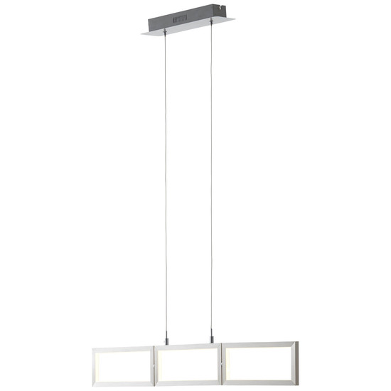 Brilliant Tunar LED Pendelleuchte, 3-flammig 34W Warmweiß Aluminium G93450/21