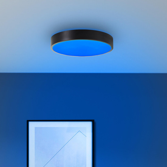 Brilliant Vadin LED Deckenleuchte 33cm 24W Weiß Schwarz Timer, Nachtlicht G94880/76