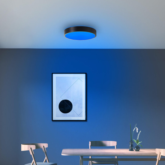 Brilliant Vadin LED Deckenleuchte 33cm 24W Weiß Schwarz Timer, Nachtlicht G94880/76