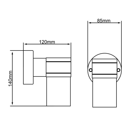 Brilliant Hanni LED Außenwandleuchte, 1-flammig GU10 35W/3W Warmweiß IP44 Edelstahl G96229/82