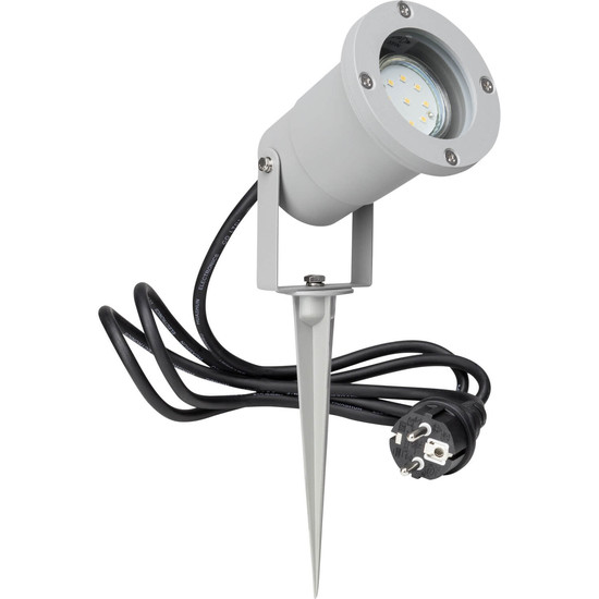 Brilliant Janko LED Außenerdspieß 32cm GU10 20W/3W Warmweiß IP44 Grau G96232/22