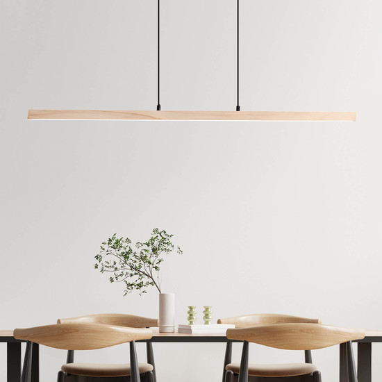 Brilliant Arion LED Pendelleuchte 22W Warmweiß Schwarz Holz FSC® G99072/76