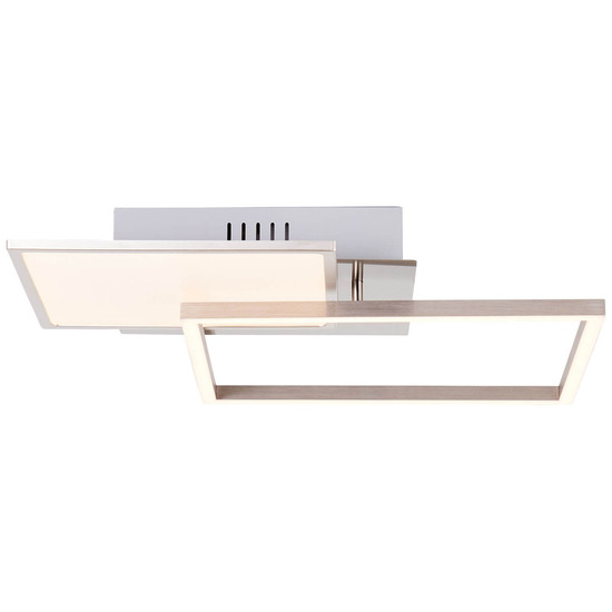 Brilliant Zelia LED Deckenleuchte 41x41cm 20W Warmweiß Nickel Eloxiert G99378/68
