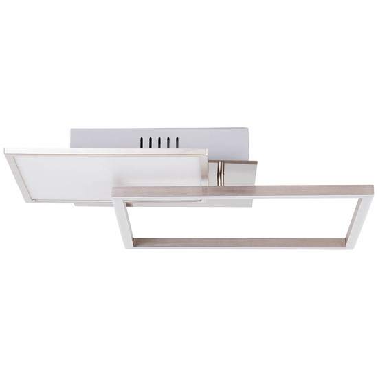 Brilliant Zelia LED Deckenleuchte 41x41cm 20W Warmweiß Nickel Eloxiert G99378/68