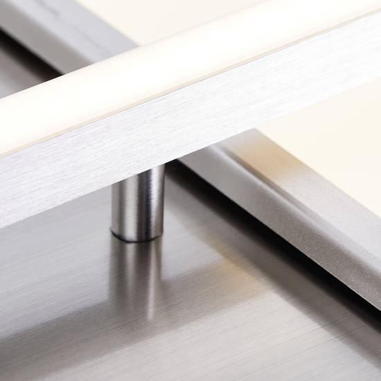 Brilliant Zelia LED Deckenleuchte 41x41cm 20W Warmweiß Nickel Eloxiert G99378/68