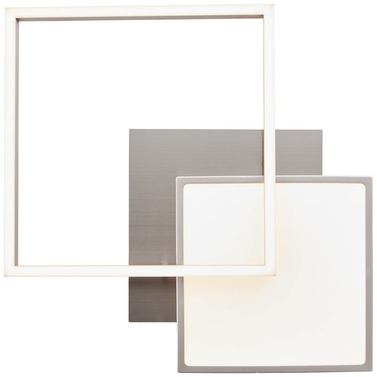 Brilliant Zelia LED Deckenleuchte 41x41cm 20W Warmweiß Nickel Eloxiert G99378/68