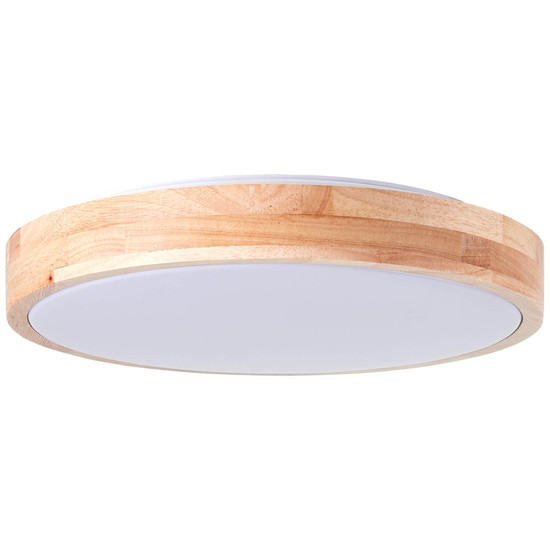 Brilliant Slimline LED Wand- und Deckenleuchte 34cm 14W Holz Hell Weiß Memory Funktion, FSC® G99414/75