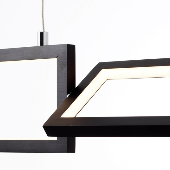 Brilliant Ranut LED Pendelleuchte, 3-flammig 34W Warmweiß Schwarz Memory Funktion G99495/06