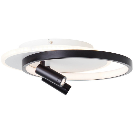 Brilliant Eunomia LED Deckenleuchte 35x30cm, 2-flammig 30W Warmweiß Schwarz Weiß Memory Funktion G99753/76