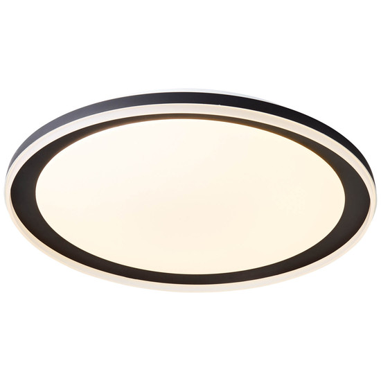 Brilliant Pederson LED Deckenleuchte 55cm 60W Schwarz Nachtlicht, Timer G99754/06