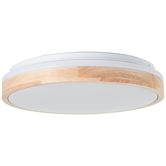 Brilliant Brodsky LED Deckenleuchte 38cm 24W Warmweiß Holz Hell Weiß FSC® G99790/75