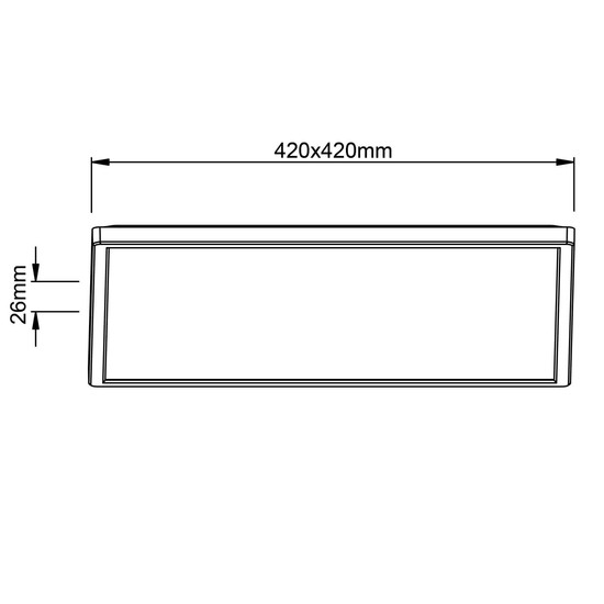 Brilliant Milton LED Deckenaufbau-Paneel 42x42cm 24W Neutralweiß Weiß G99877A05