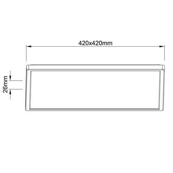 Brilliant Milton LED Deckenaufbau-Paneel 42x42cm 24W Neutralweiß Schwarz Weiß G99877A76