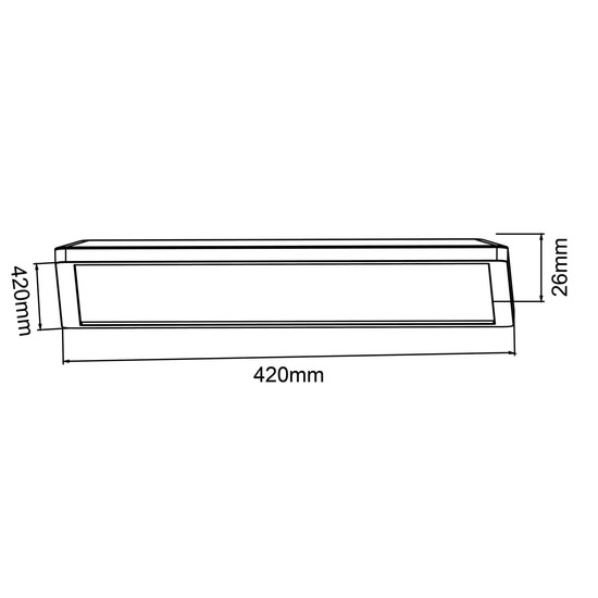 Brilliant Sorell LED Deckenaufbau-Paneel 42x42cm 24W Weiß Memory Funktion, Nachtlicht, Timer G99881A05