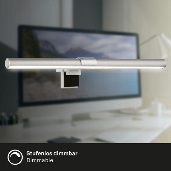 Briloner SCREEN LED Klemmleuchte USB-Monitorleuchte dimmbar 3,5W Bildschirmlampe