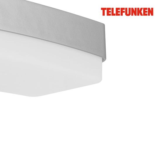 Telefunken MAINZ LED Aussenwandleuchte IP44 14W Silberfarbig IP44 Neutralweiss