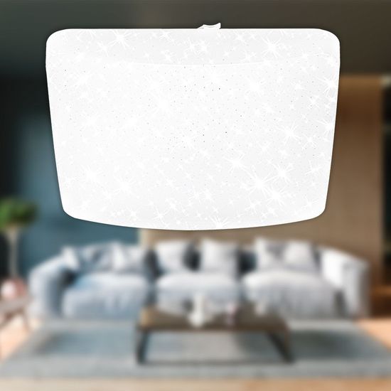 Briloner ELIPSO LED Deckenleuchte Sternendekor 18W Weiß Neutralweiss