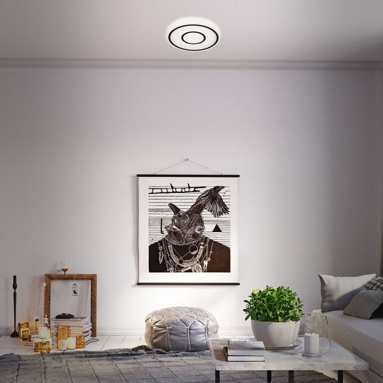 Briloner SIRKEL LED Deckenleuchte 12W Schwarz Neutralweiss