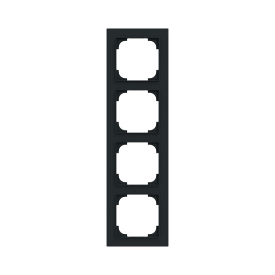 Busch-Jaeger Abdeckrahmen 4-fach schwarz matt - Busch-art linear Busch-art linear 2CKA001754A4864 1724-45M