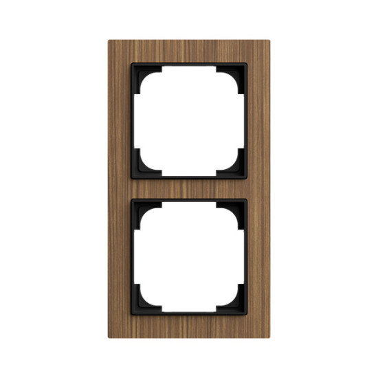 Busch-Jaeger Abdeckrahmen 2-fach Holz Walnuss - Busch-art linear Busch-art linear 2CKA001754A4893 1722-4086