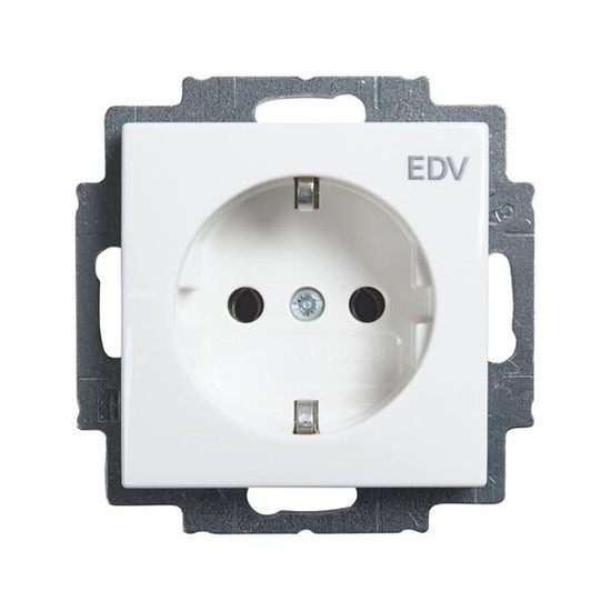 Busch-Jaeger Schuko Steckdosen-Einsatz mit Aufdruck EDV Busch-balance SI 2CKA002011A6235 20 EUC/DV-914