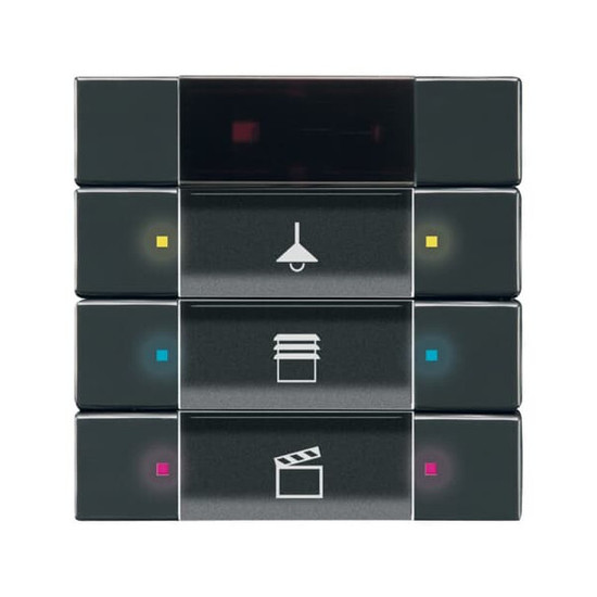 Busch-Jaeger Bedienelement 3/6-fach, mit IR-Schnittstelle Multifunktion/Farbkonzept 2CKA006135A0142 6129/01-81