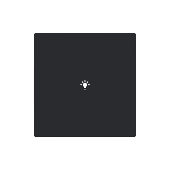 Busch-Jaeger Abdeckung als Taster 1-fach mit Symbol Beleuchtung Format 63 - solo/future 2CKA006199A0079 LFBT/A.1.63.11-885