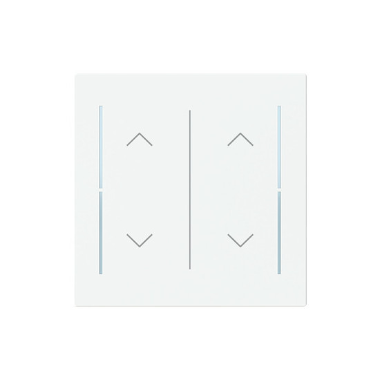 Busch-Jaeger Abdeckung als Wippe 2-fach mit Symbol Auf/Ab studioweiß matt 2CKA006199A0401 LFAW/A.2.70.11-44M