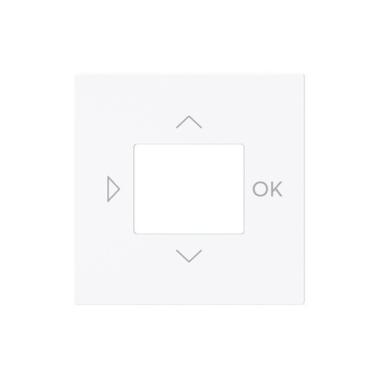 Busch-Jaeger Zentralscheibe mit Aufdruck Symbole Pfeile und OK für Zeitschaltuhr 2CKA006430A0450 6435-44G