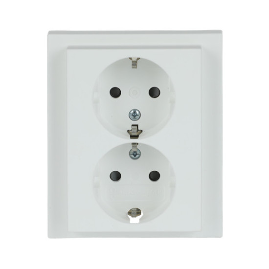 Busch-Jaeger Schuko Doppelsteckdose volle Abdeckung Safety+ 2TKA00003923 202 EUJB-884