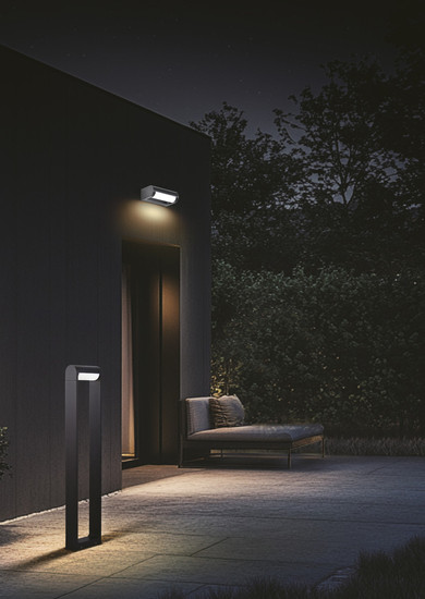 CMD LED Standaußenleuchte 12W Warmweiss IP65 Anthrazit CMD-9051