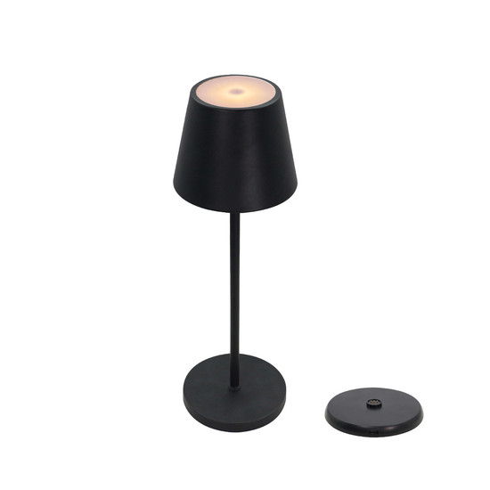 CMD LED Akku-Tischleuchte 2W steuerbare Lichtfarbe IP44 Schwarz CMD-9078