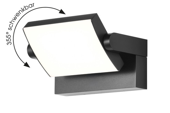 CMD LED Wandaußenleuchte 20W steuerbare Lichtfarbe IP54 Anthrazit CMD-9080