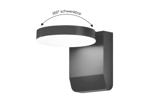 CMD LED Wandaußenleuchte 20W steuerbare Lichtfarbe IP65 Anthrazit CMD-9082