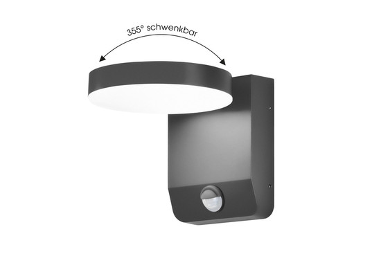 CMD LED Wandaußenleuchte 20W steuerbare Lichtfarbe IP54 Anthrazit CMD-9083
