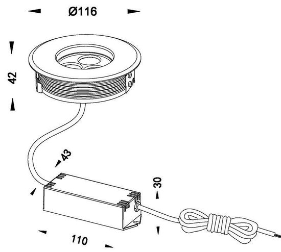 Deko-Light Bodeneinbauleuchte Flat II WW, Warmweiß, IP67 100111