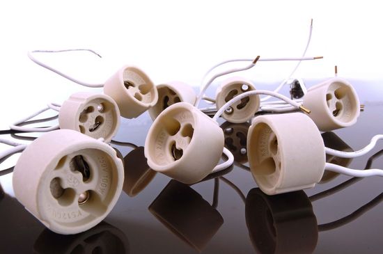 Deko-Light Fassung GU10 mit 15 cm Kabel, Keramik, Weiß, 150 mm, 1x max. 100W 100202