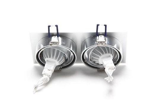 Deko-Light Deckeneinbauring, silber, 12V, GU5.3 MR16, 2x max. 50W 111821