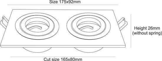 Deko-Light Deckeneinbauring, silber, 12V, GU5.3 MR16, 2x max. 50W 111821