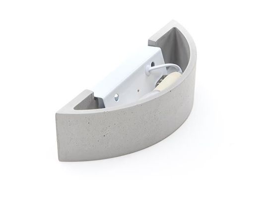 Deko-Light Wandaufbauleuchte Sarin, E14, max. 25W, Beton, grau 341178