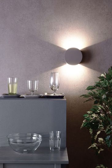 Deko-Light Wandaufbauleuchte Lupe II, Warmweiß, Beton, grau 341181