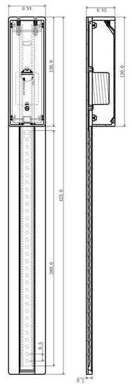 Deko-Light Wandaufbauleuchte Parala 425, Warmweiß, weiß, satiniert 341208