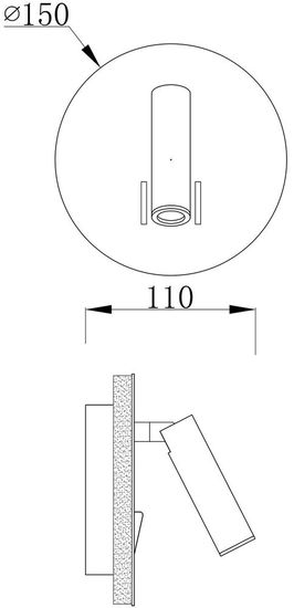 Deko-Light Wandaufbauleuchte Brahe IV, Warmweiß, Alu, Schwarz 341243