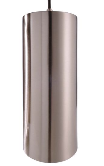 Deko-Light Pendelleuchte Barrel, E27, max. 40W, Metall, silber, satiniert 342050