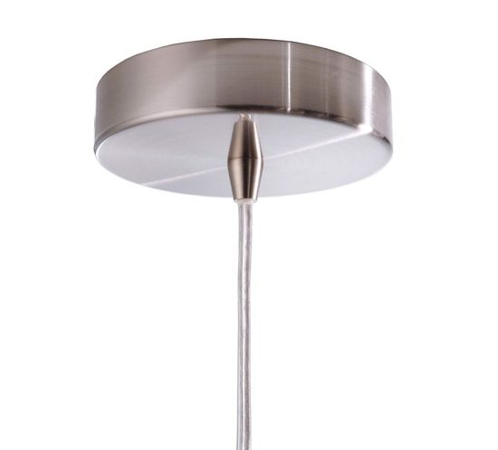 Deko-Light Pendelleuchte Bell, E27, max. 40W, Metall, silber, satiniert 342053