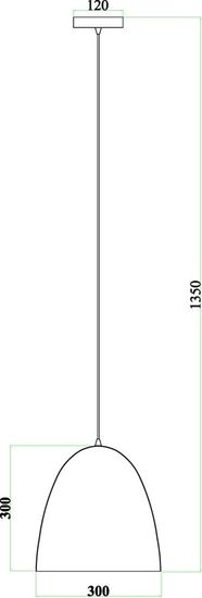 Deko-Light Pendelleuchte Bell, E27, max. 40W, Metall, schwarz 342054