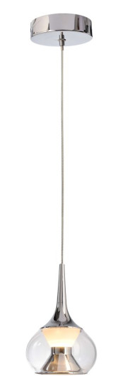 Deko-Light Pendelleuchte Elena, Warmweiß, Glas, farblos, satiniert 342087