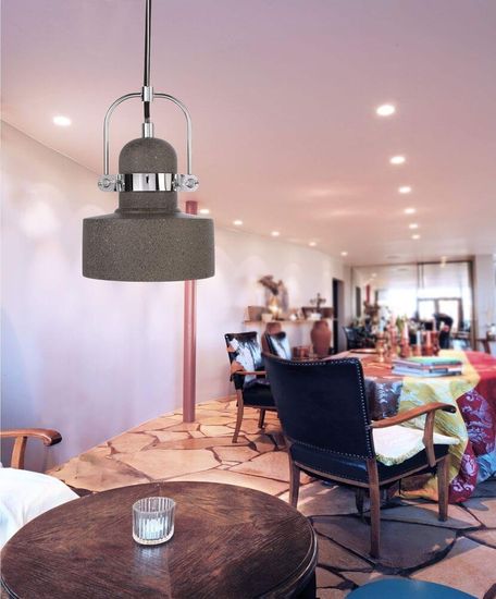 Deko-Light Pendelleuchte Pavonis, E27, max. 25W, Beton, dunkelgrau 342104