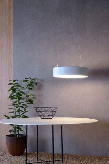 Deko-Light Pendelleuchte Sculptoris 45, Neutralweiß, Aluminium, Signalweiß, matt 342123